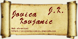 Jovica Kovjanić vizit kartica